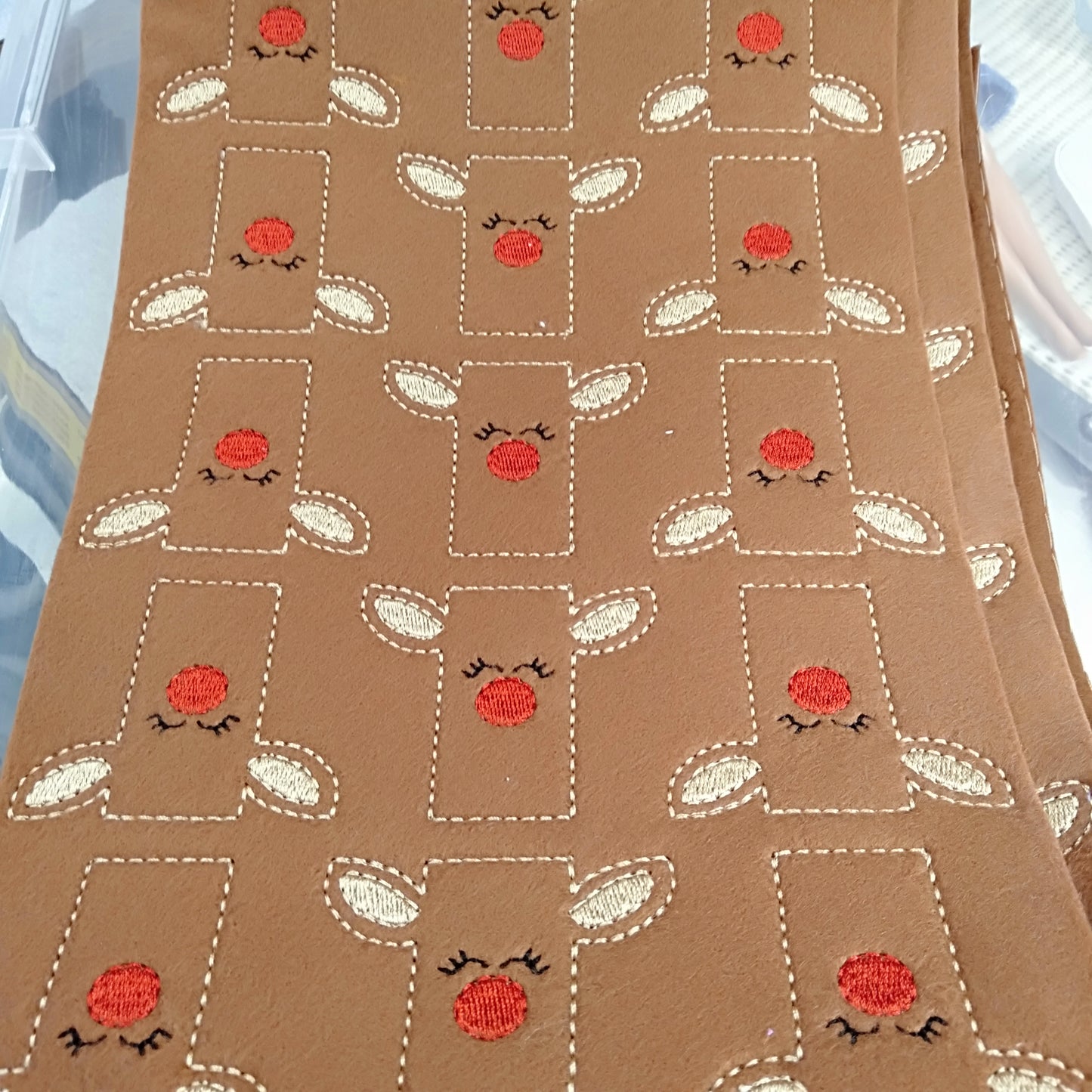 Felt Reindeer sold on sheets ready to cut 1 sheet = 15 Reindeers