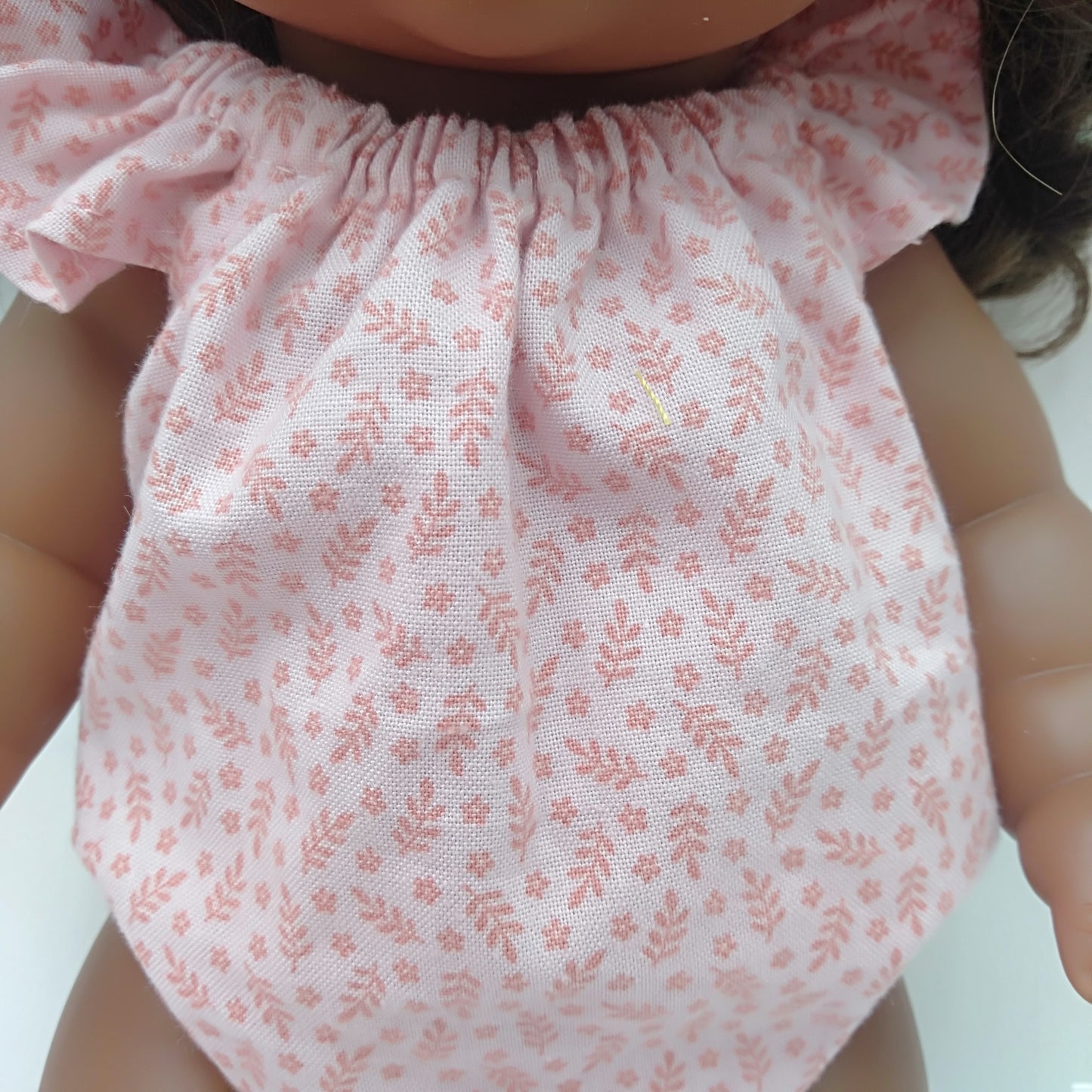 Pink with pink flowers Romper Miniland 38cm Doll 34cm Dolls Paola Reina Gordis, Minikane, Mini Colettos