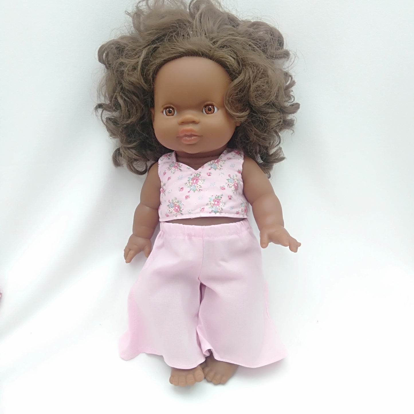 Pink Flare and Flower Top Miniland 38cm Doll 34cm Dolls Paola Reina Gordis, Minikane, Mini Colettos