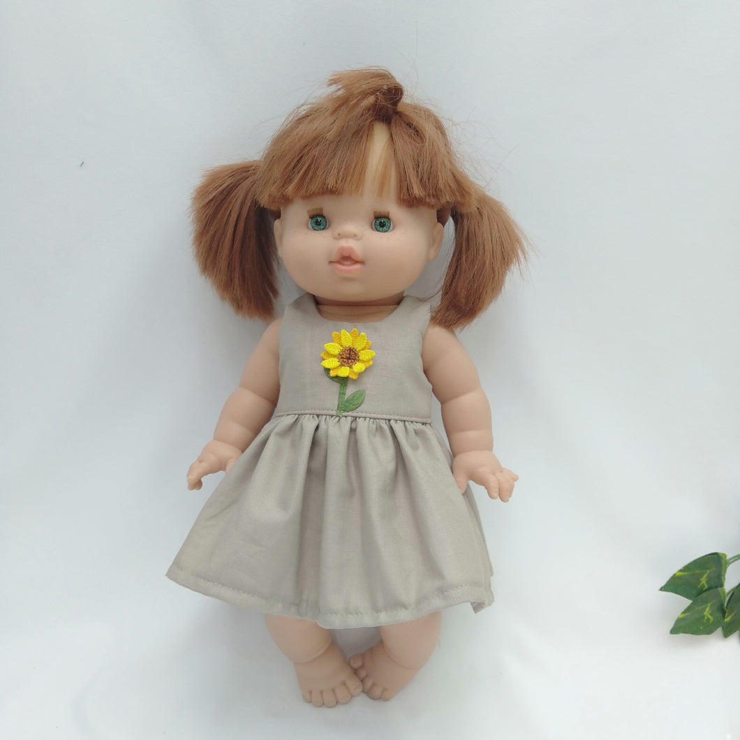 Dress 38cm Miniland 34cm Minikane/Paolo Reina Doll. Sunflower