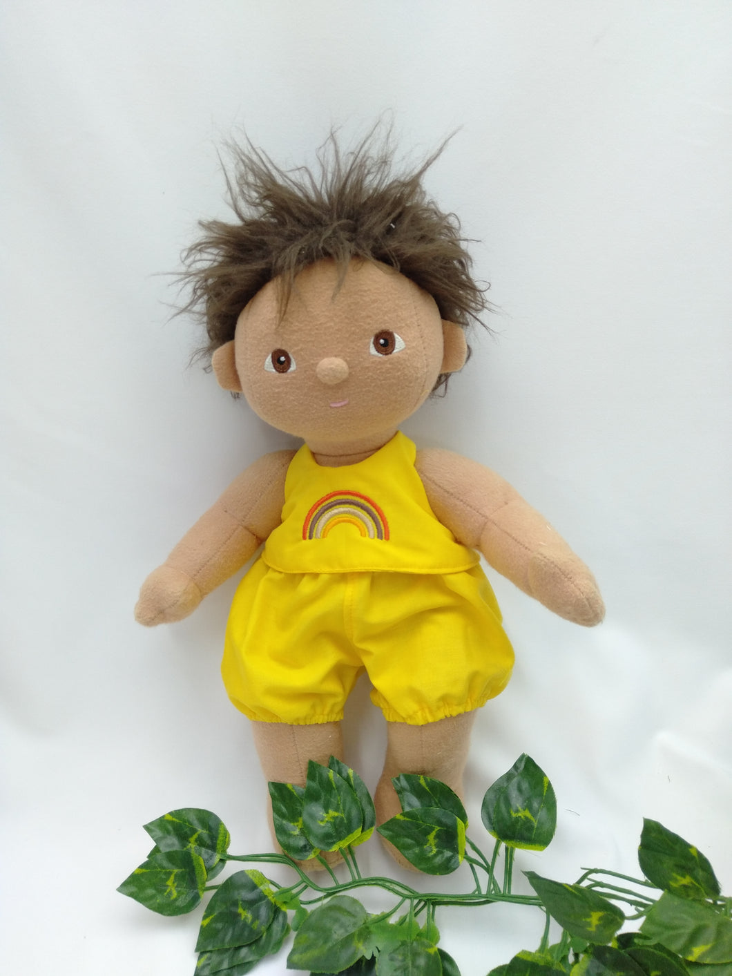 Dinkum Doll shorts and top - Yellow Rainbow