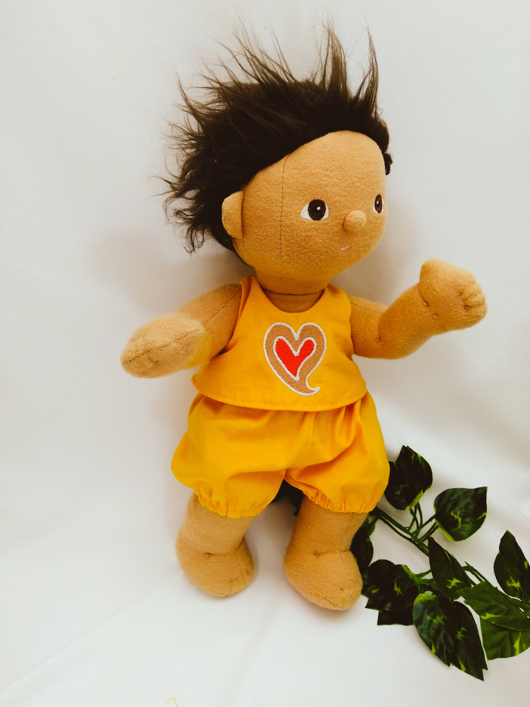 Dinkum Doll shorts and top -  Yellow Heart