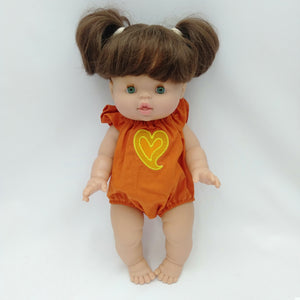 sale Romper 38cm Miniland 34cm Minikane/Paolo Reina Doll. Rust with embroidery heart