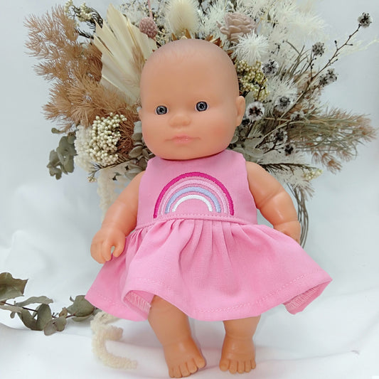 21 cm Doll Dress - Pink Rainbow