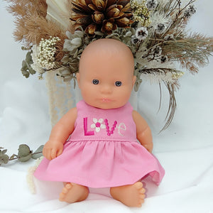 21 cm Doll Dress - Pale Pink Love