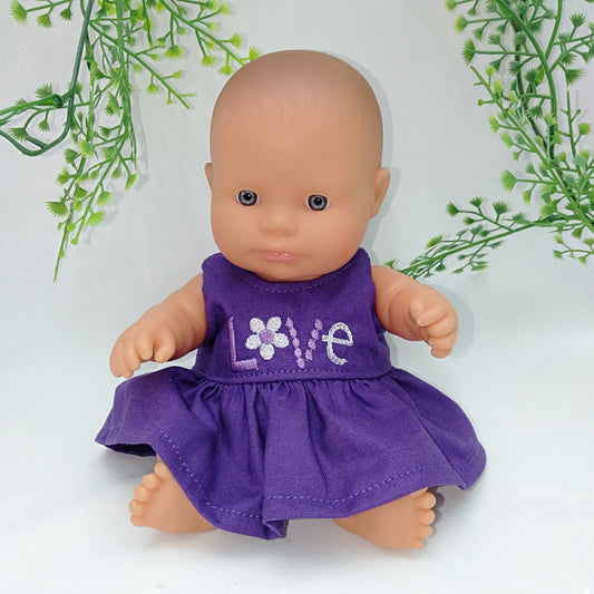 21 cm Doll Dress - Purple Love