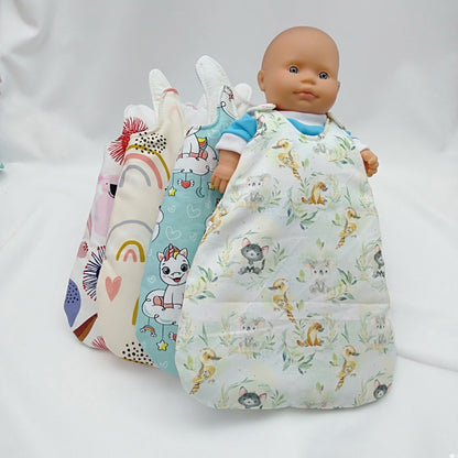 21 cm Dolls sleeping bag - Teal Unicorn