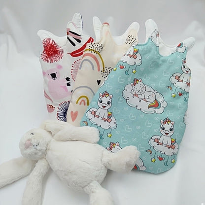 21 cm Dolls sleeping bag - Teal Unicorn