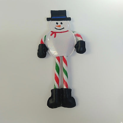 Christmas Candy Cane Holder - Snowman