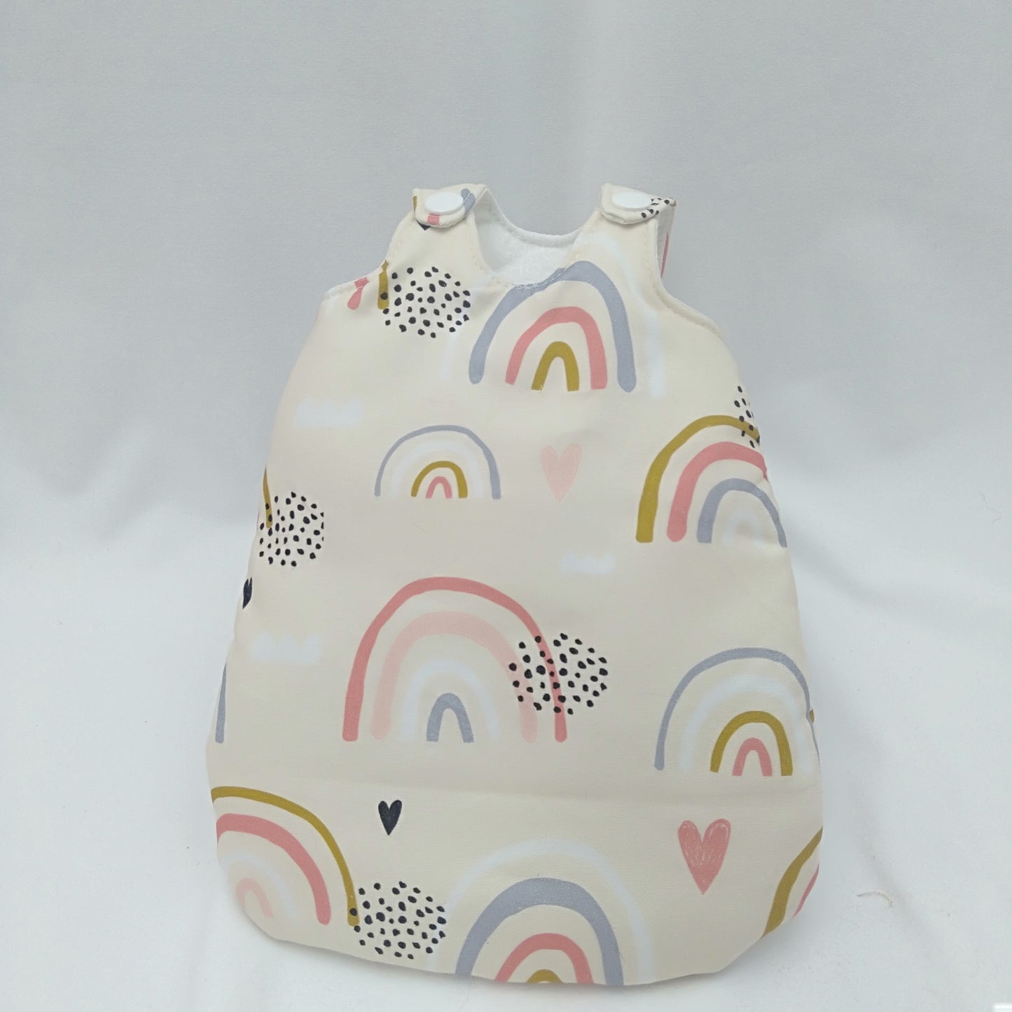 21 cm Dolls sleeping bag - Peach Rainbow