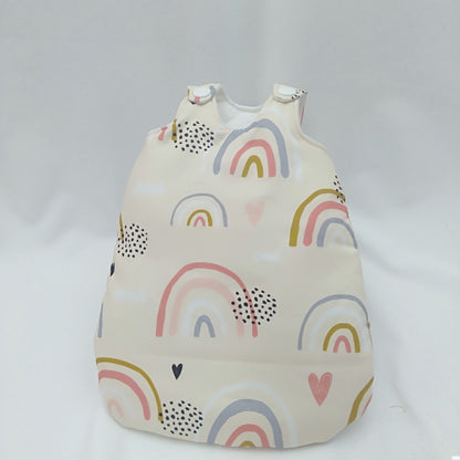 21 cm Dolls sleeping bag - Peach Rainbow