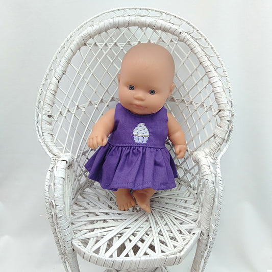 21 cm Doll Dress - Purple cup cake
