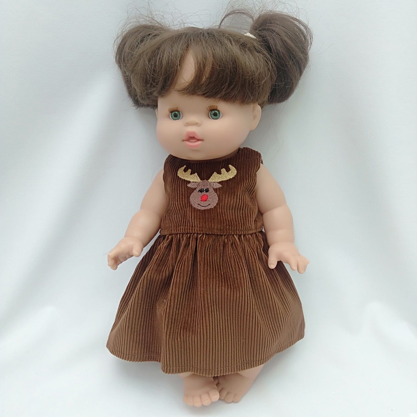 Cord Reindeer Dress Miniland 38cm Doll & Paola Reina Gordis, Minikane, Mini Colettos 34cm Doll