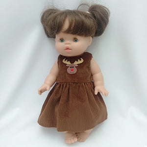 Cord Reindeer Dress Miniland 38cm Doll & Paola Reina Gordis, Minikane, Mini Colettos 34cm Doll