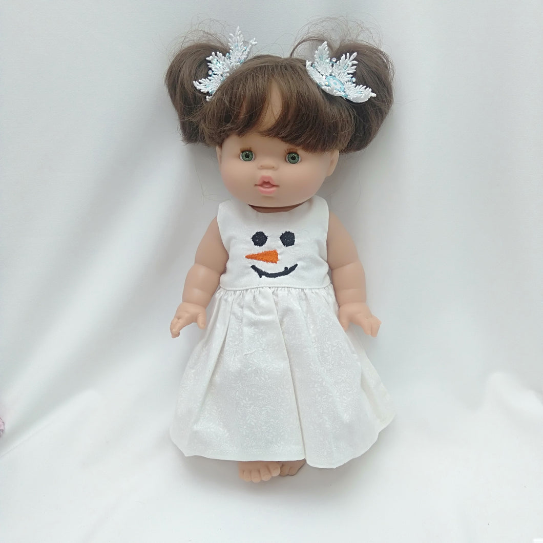 Snowman Dress Miniland 38cm Doll & Paola Reina Gordis, Minikane, Mini Colettos 34cm Doll