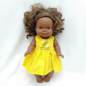 Bee Kind Dress Miniland 38cm Doll & Paola Reina Gordis, Minikane, Mini Colettos 34cm Doll