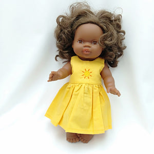 Yellow Sun Dress Miniland 38cm Doll & Paola Reina Gordis, Minikane, Mini Colettos 34cm Doll